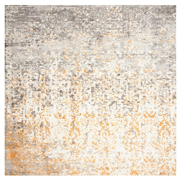 Ivory 2'6 x 8' Safavieh Expression Collection EXP477P Handmade Viscose Runner Rust 